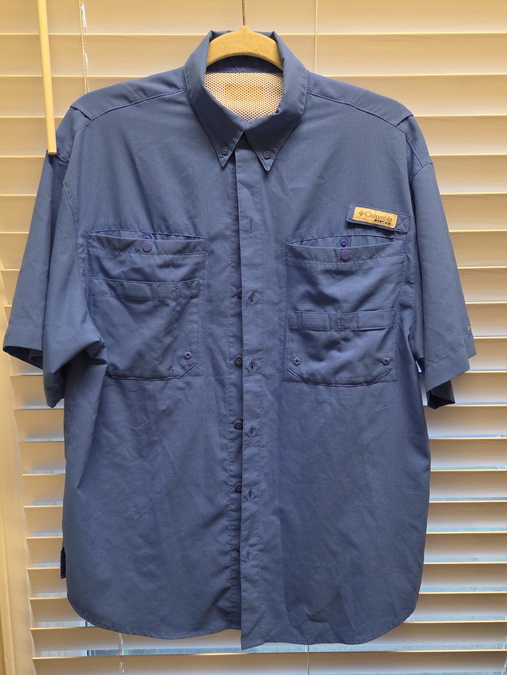 Columbia Men's Short-Sleeve Button-Up Shirt - Blue
